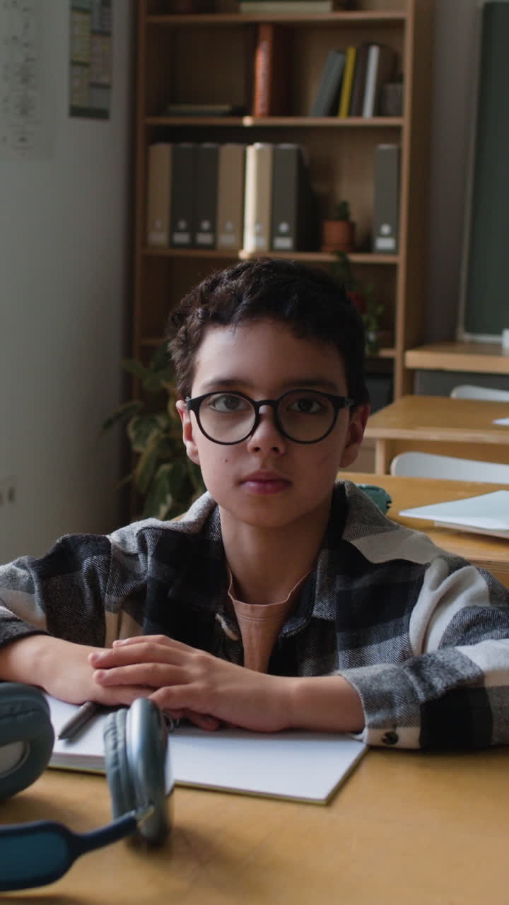 Student Focused in Classroom