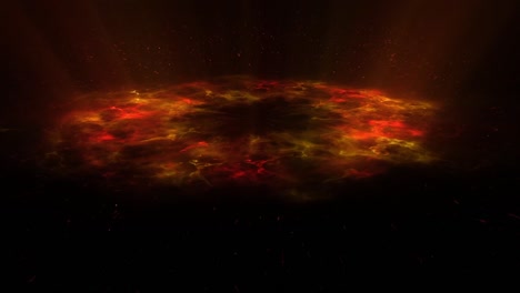 conjunto de diez, ondas de choque coloridas que consisten en partículas. elementos vfx. elementos gráficos. haz de luces, brillan a través de las nubes, el polvo, las nebulosas del espacio exterior. animación en bucle 3d 4k