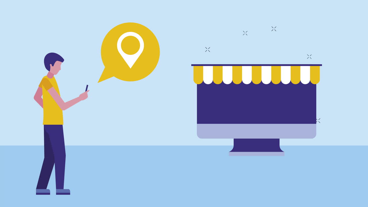 joven empresario con teléfono inteligente y escritorio