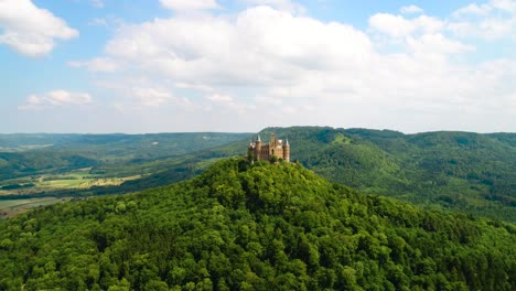 hohenzollern castle, germany. aerial fpv drone flights.