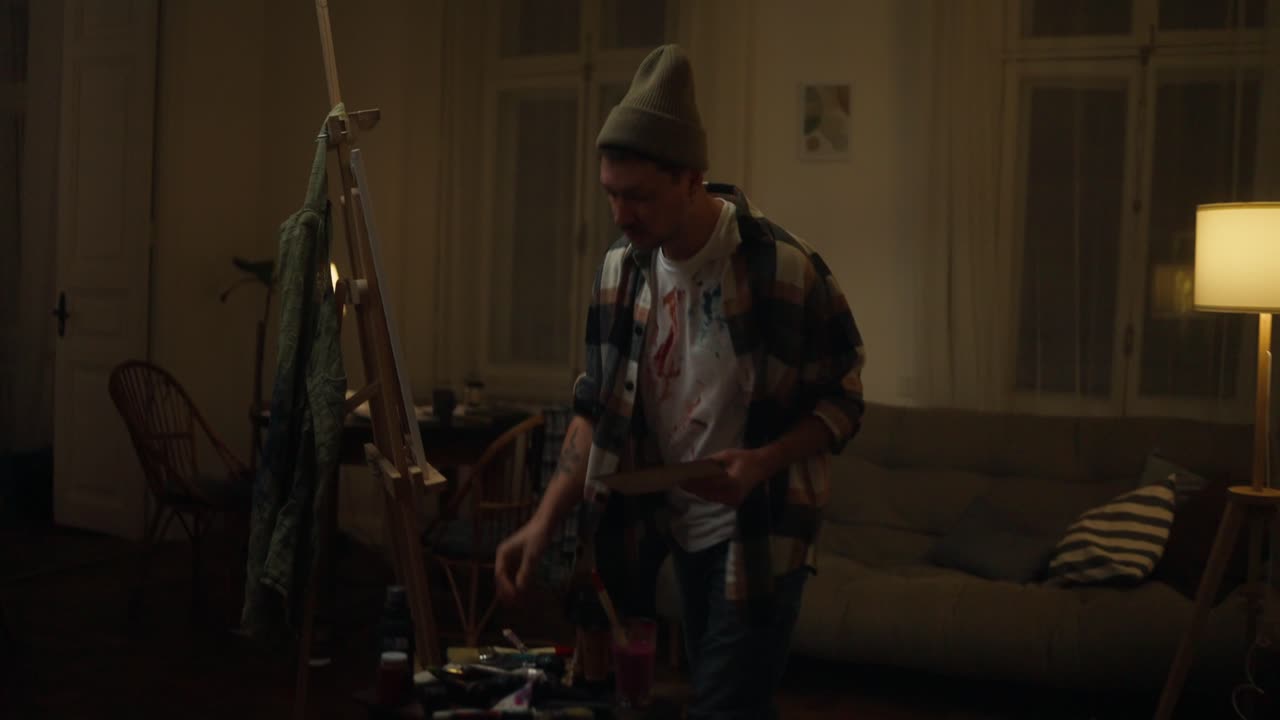 Artist at Home Painting