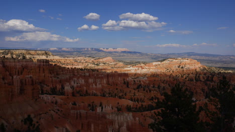 clouds cast shadows in time-lapse shot over-looking bryce canyon, utah