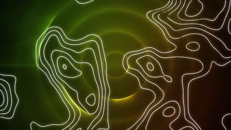 Animation-of-moving-shapes-over-green-circles