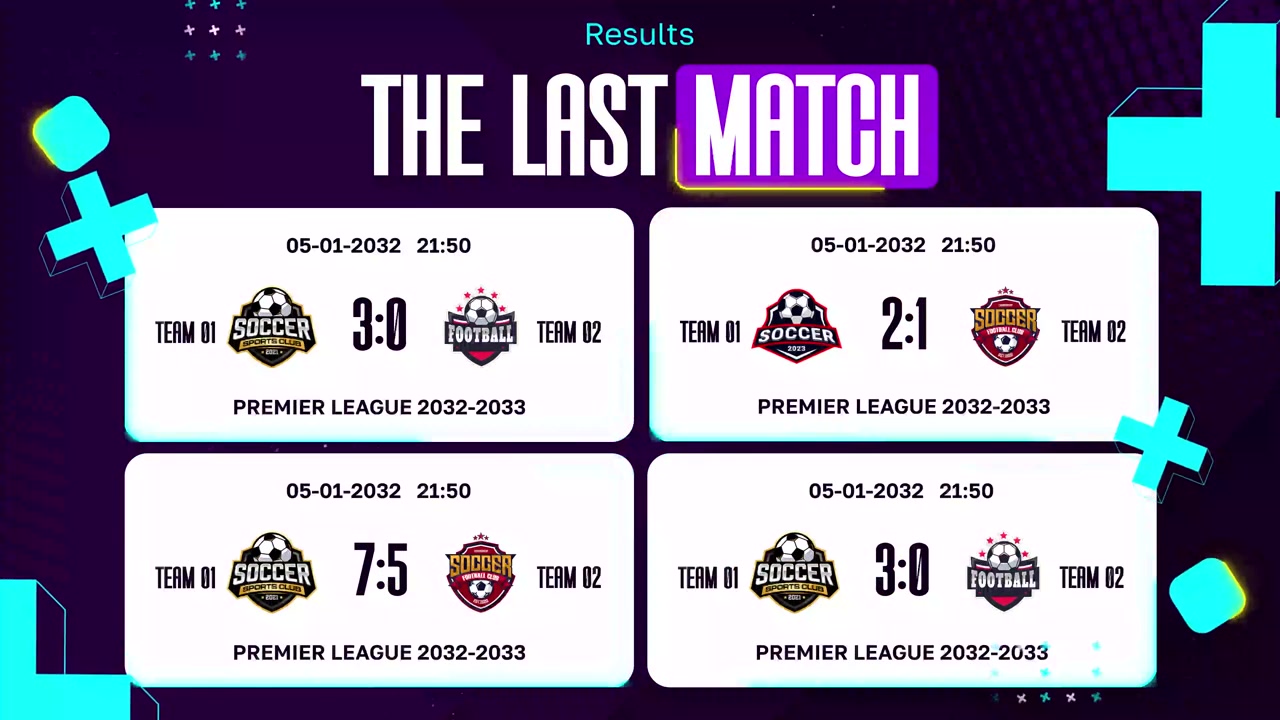 Dynamic Animation of Football Match Scores and Team Logos