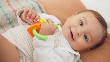 cute, playing and sweet baby with a toy