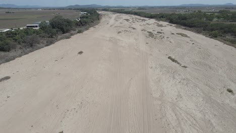 Sandy-Riverbed-Of-Burdekin-River-On-Drought-Season-In-Queensland,-Australia