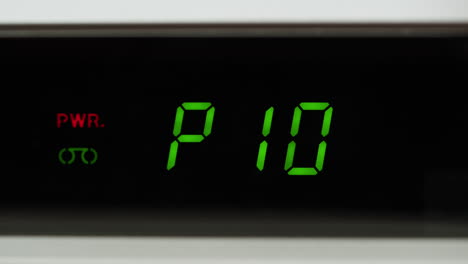 digital display showing power 10