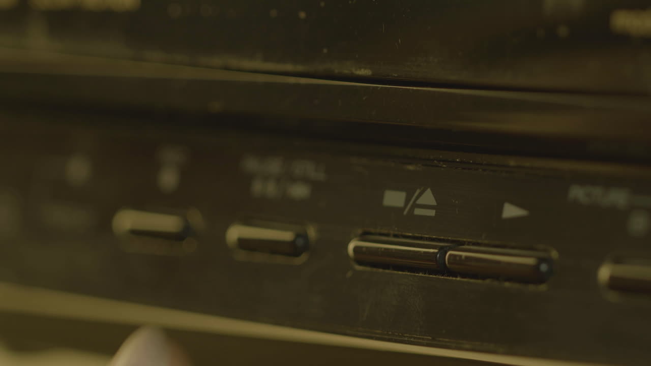 비디오 vhs 장치의 근접 시각