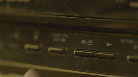 close up view of video vhs device