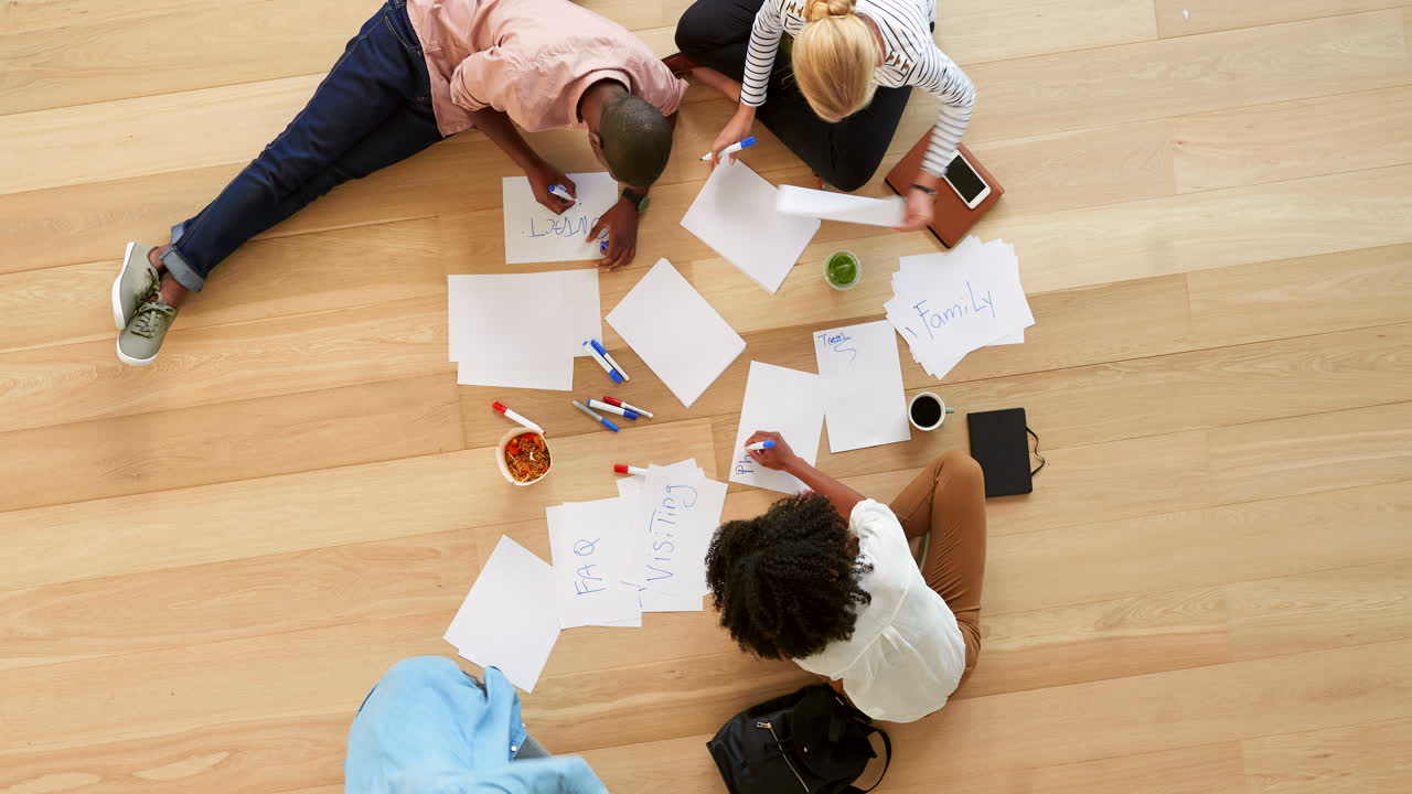 Creativity, planning and startup business people