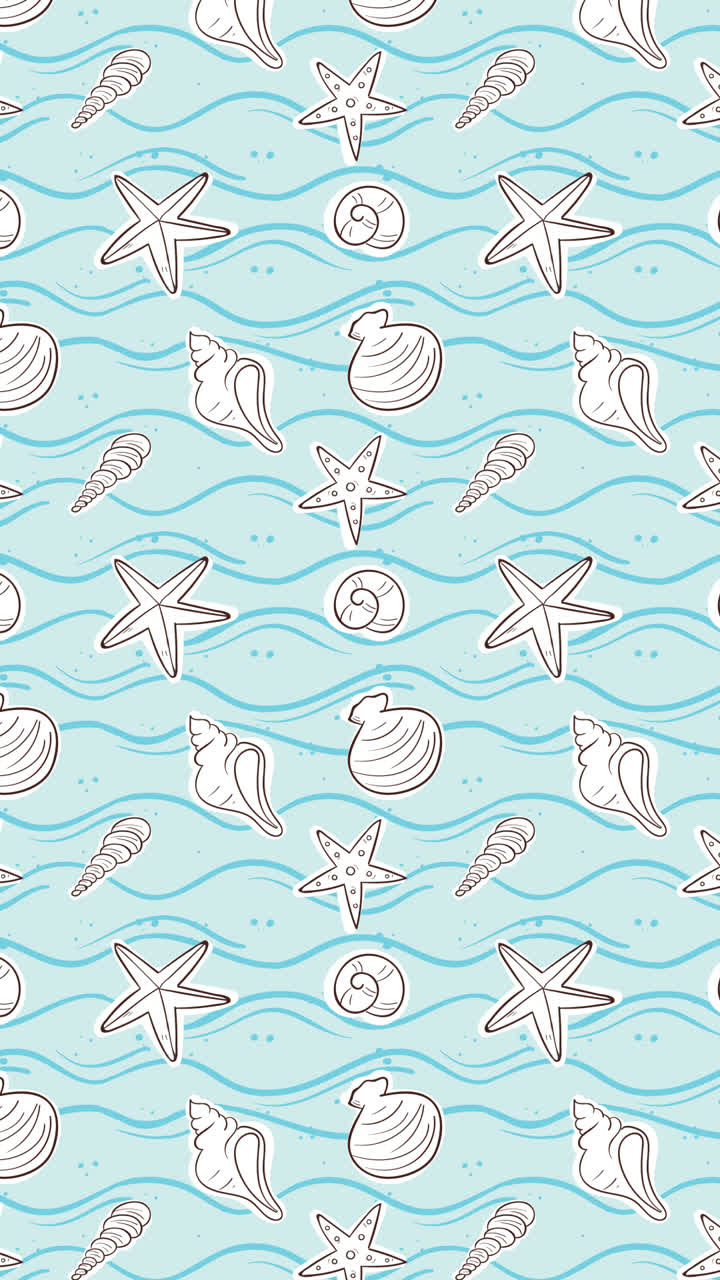 gráfico de movimiento de patrón de verano dibujado a mano