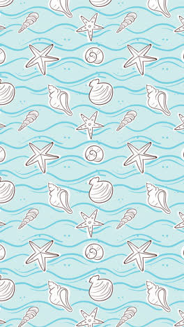 motion graphic of hand drawn summer pattern