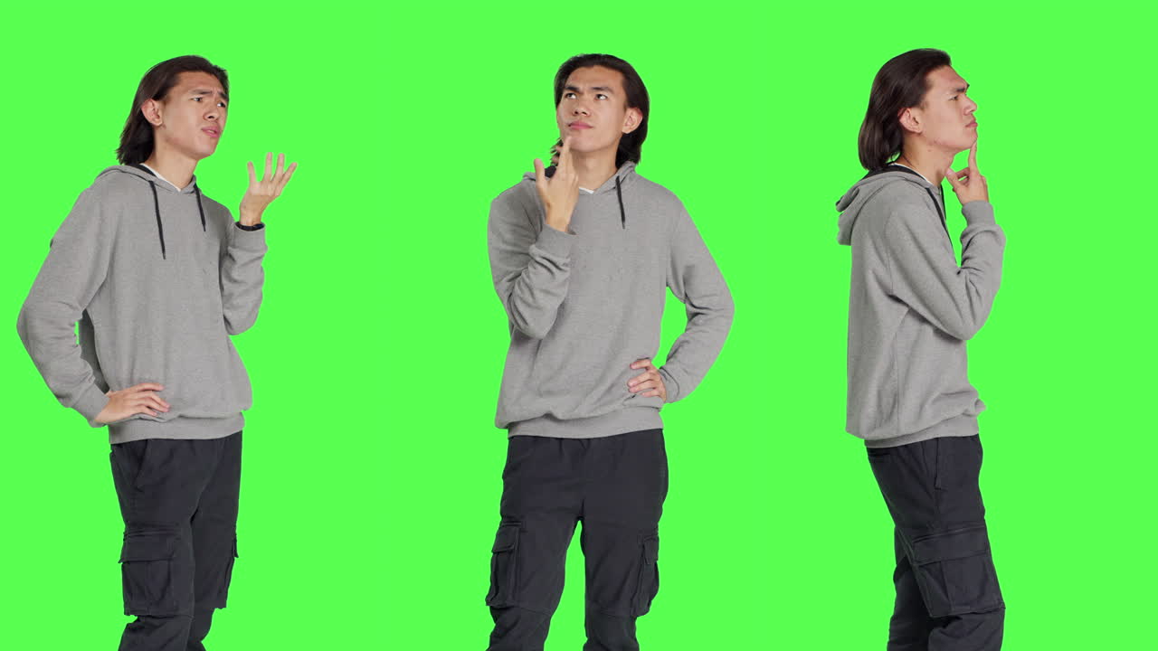 아시아 남자의 질문 관점