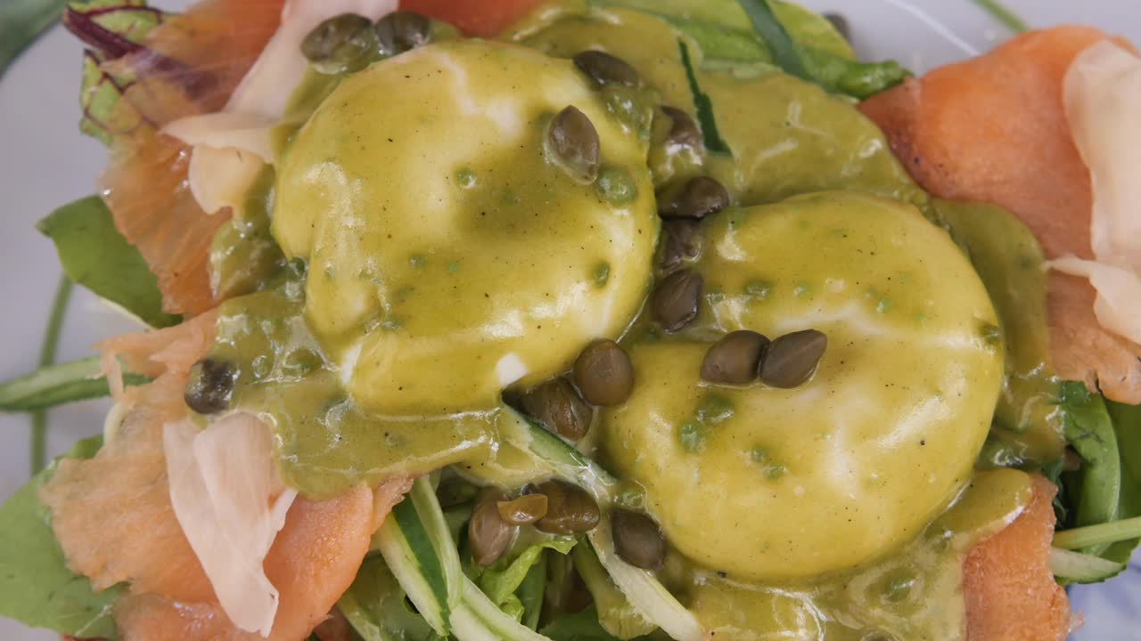 Eggs Benedict with Salmon Salad