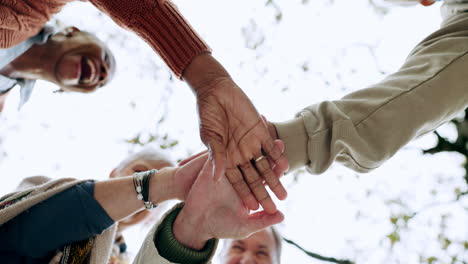 hands, together and below team motivation