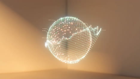 abstract digital globe data visualization
