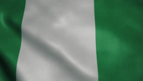 close-up view of the nigerian flag