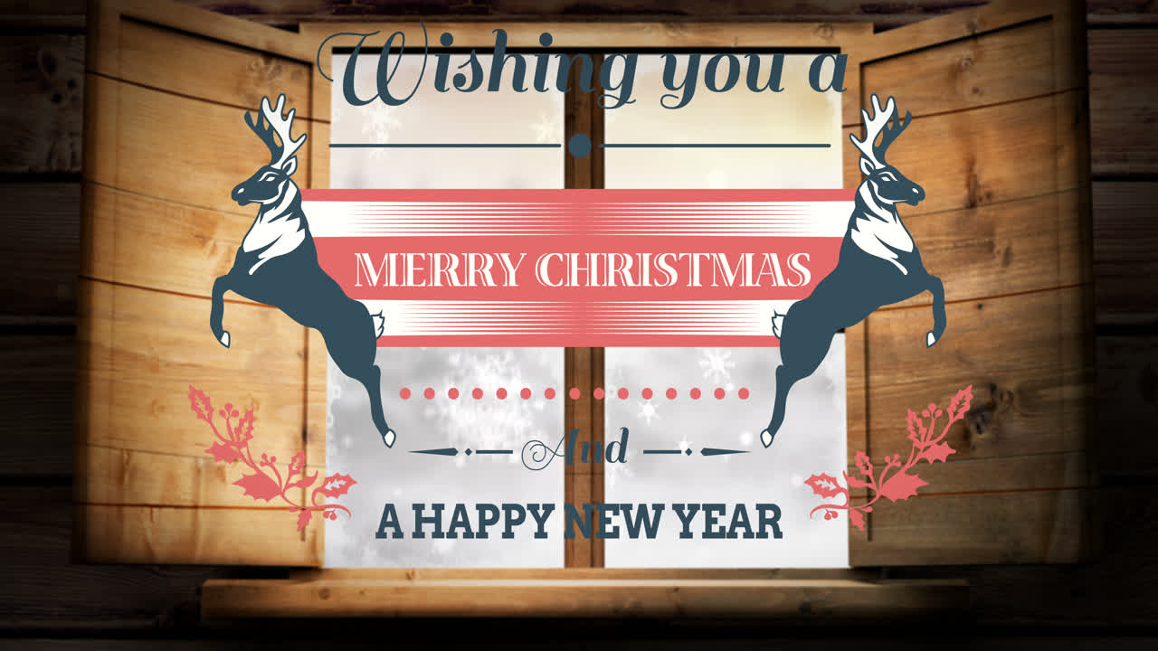 크리스마스 인사 와 새해 메시지 의 일러스트레이션