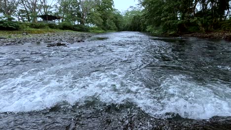 river flow at a cloudy day in sontecomapan veracruz mexico
