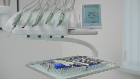 closeup of a modern dentist tools, burnishers