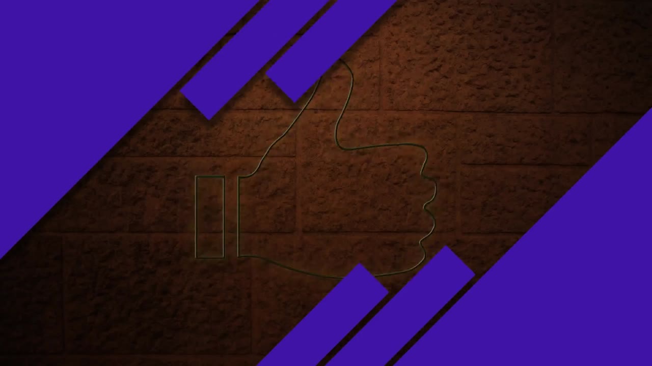 animación digital de formas azules abstractas sobre amarillo neón como icono contra la pared de ladrillo