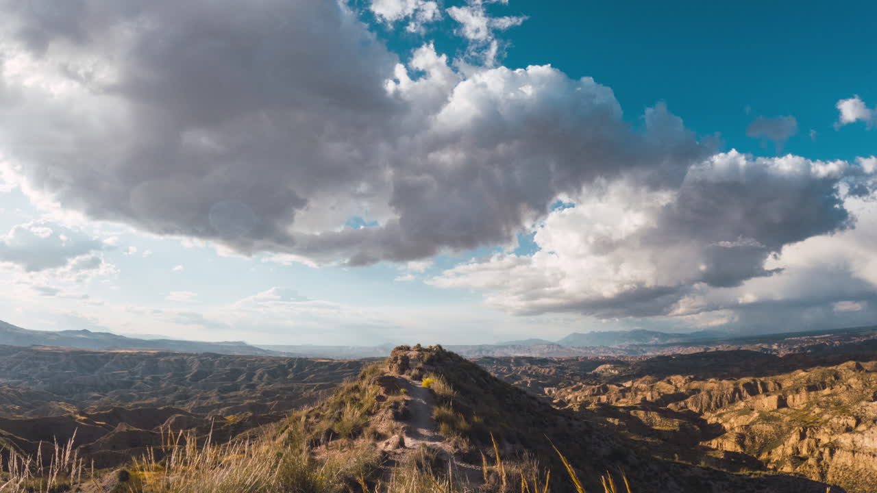 Desert Landscape with Dramatic Clouds