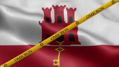 variante omicron y franja de prohibición en la bandera de gibraltar