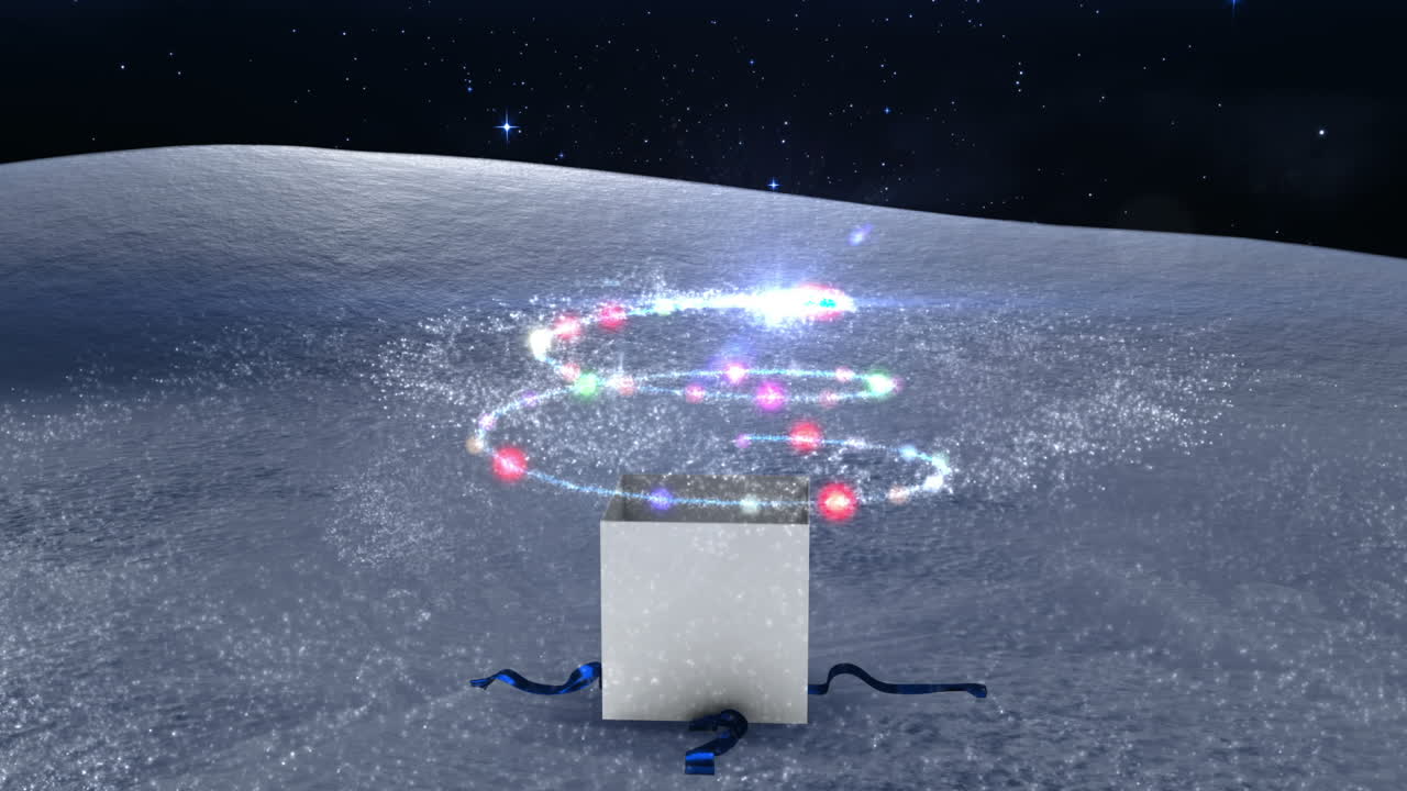 크리스마스 트리 디자인을 드러내기 위한 선물 개방