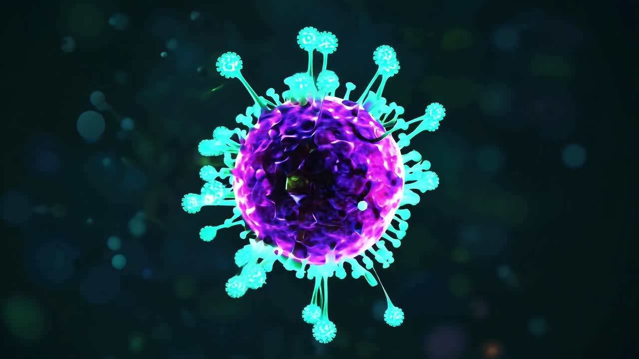 ilustración en 3d de un virus