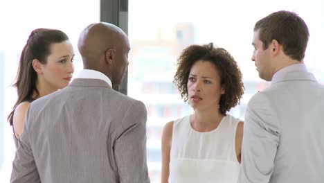 Business team discussing business project
