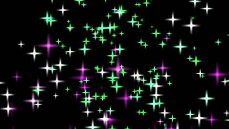 animación de bucle de partículas de fondo negro brillante