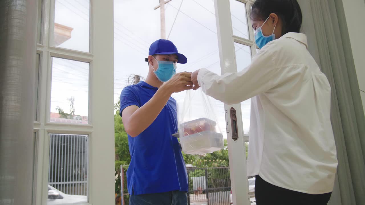 Food Delivery at the Door During Pandemic