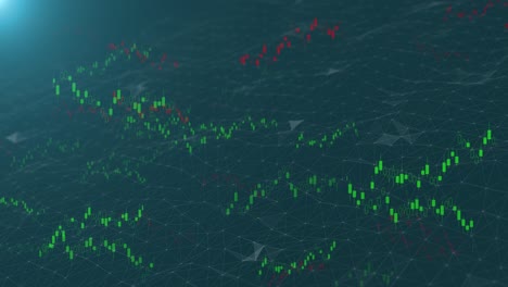 online exchange trading candles and up arrows financial growth background market prosperity