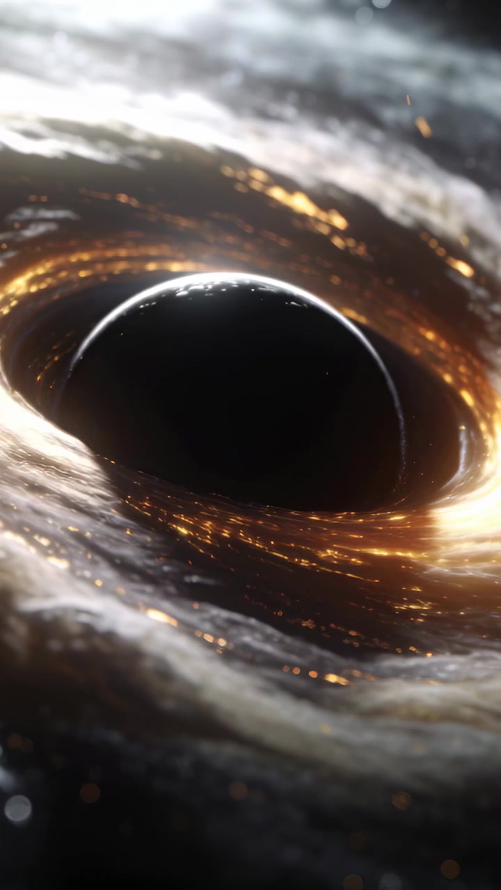 Vertical video: Advancing frames showing sphere rim glowing as disk pulling sparks inward in space