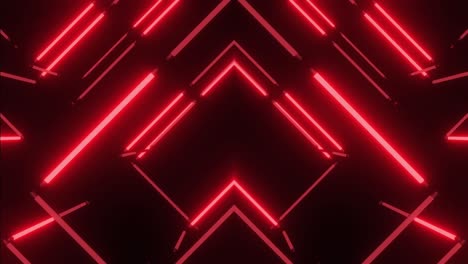 red neon geometric tunnel