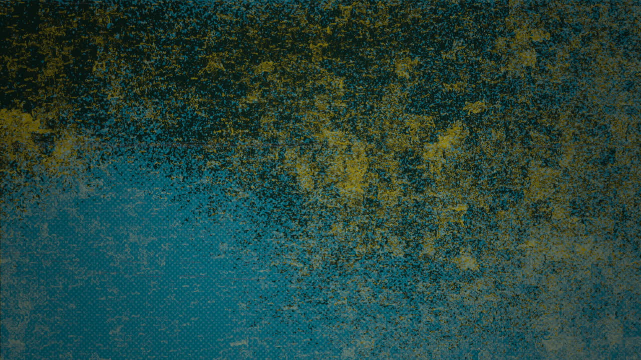 superficie de textura azul y amarillo vibrante con golpes y arañazos