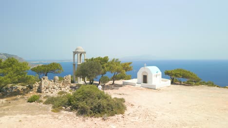 aerial view of aghios mammas church in kos, greece