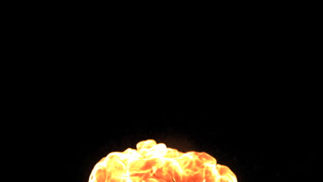 big flame moving in slowmotion