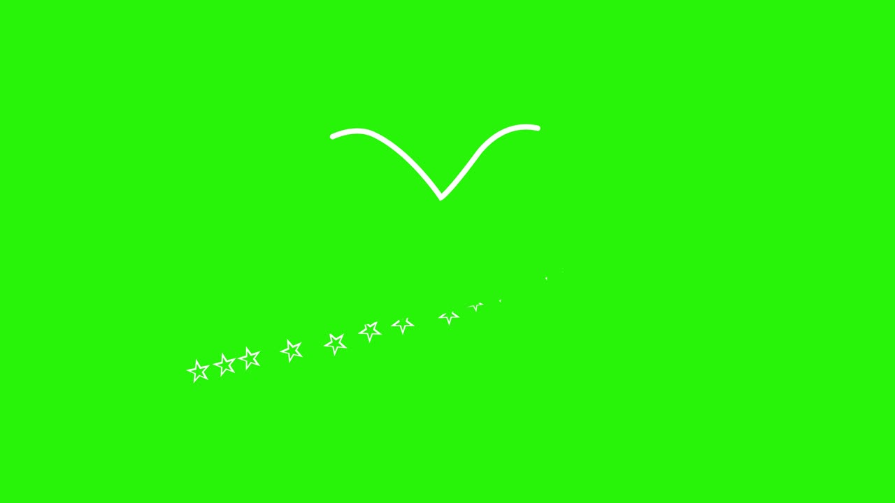 녹색 화면에 짧은 선과 모양 애니메이션 효과 요소 크로마 키