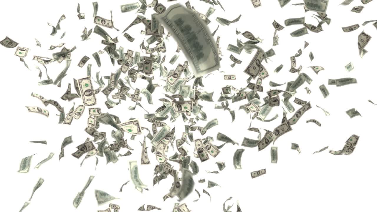 돈이 떨어지고 달러는 재정적으로 우리를 이기고 미국 통화 세금은 비를 내리게합니다.