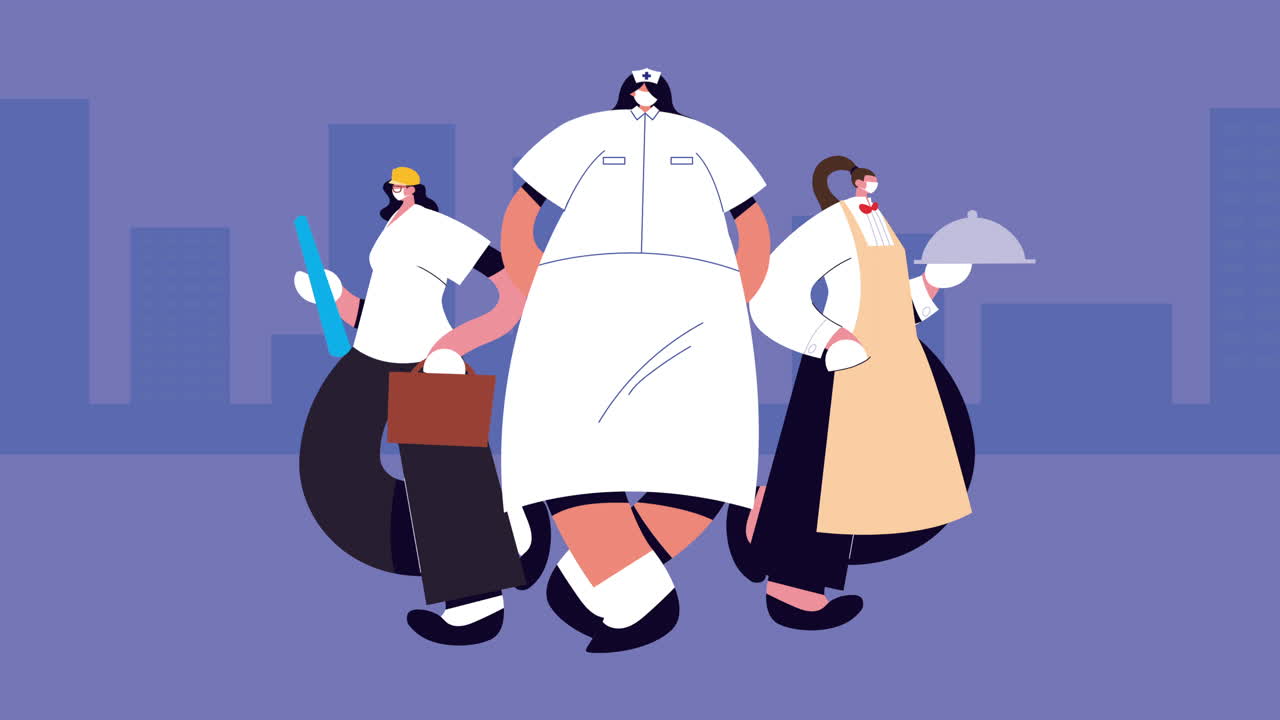 grupo de profesionales trabajadores que usan máscaras médicas personajes