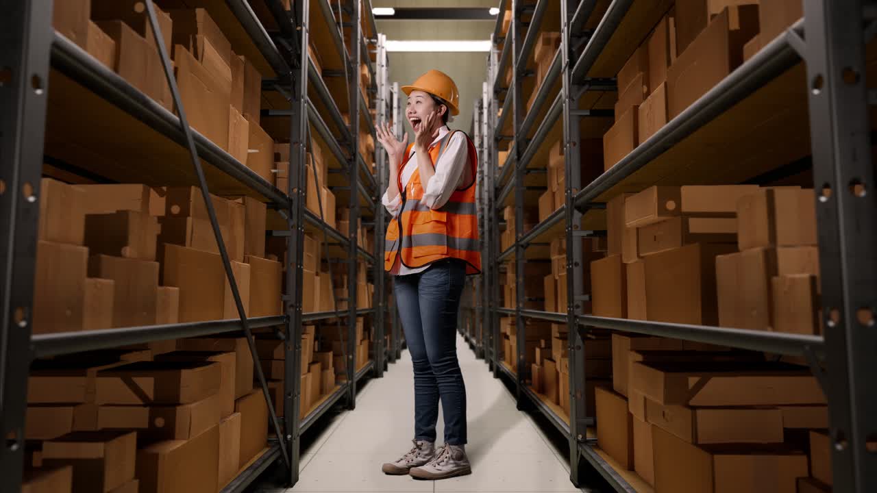 창고에서  놀랐던 여자