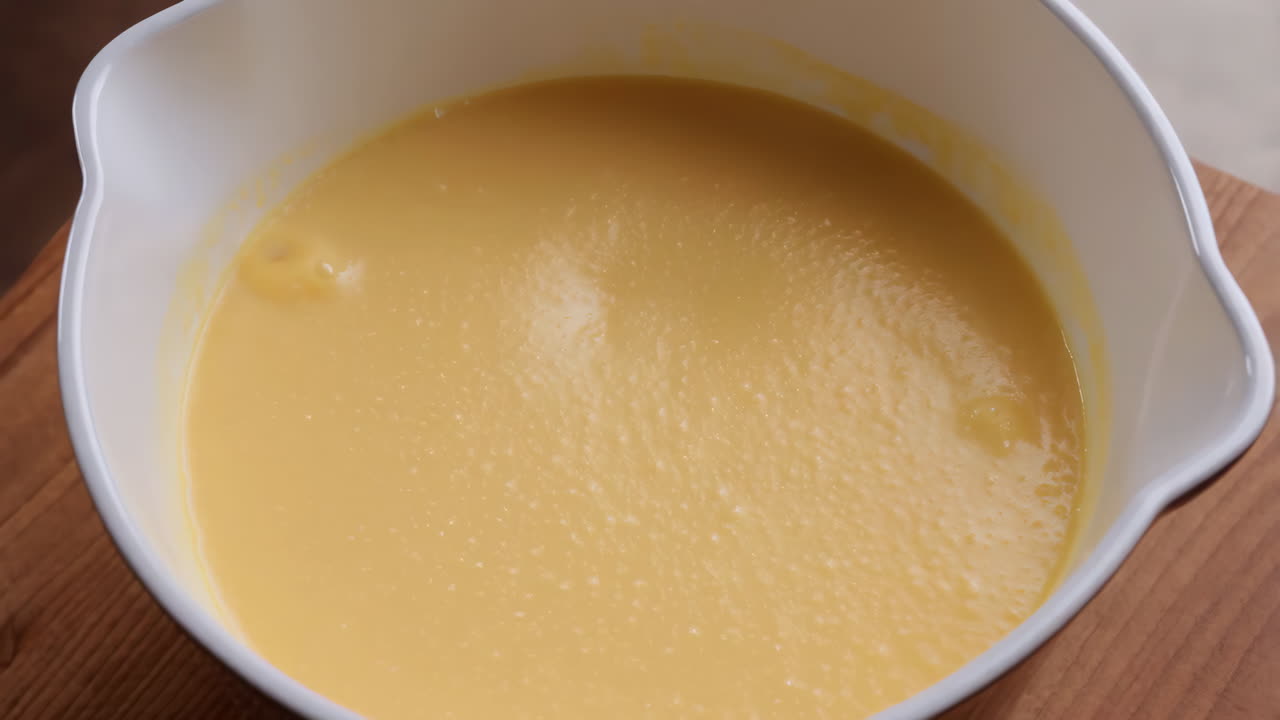 Bowl of homemade custard