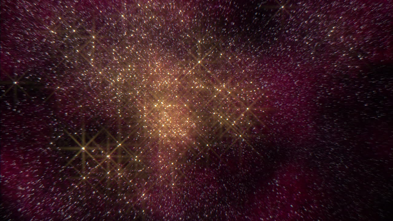 Stjärnhimmel med levande nebulosa, ett gnistrande kosmos