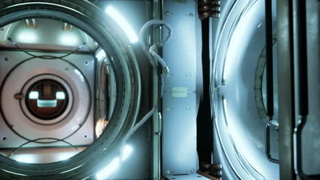interior of futuristic internation space station