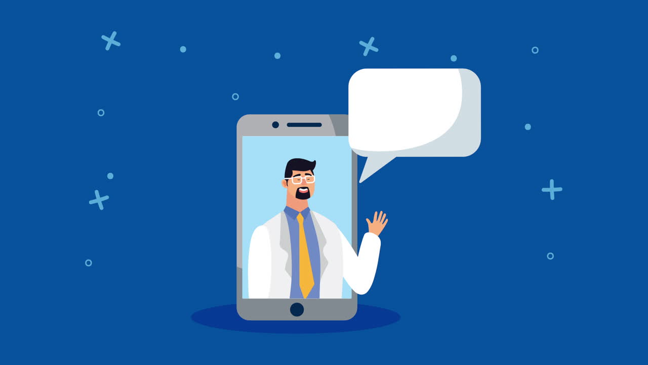 chiamata video del dottore sullo smartphone