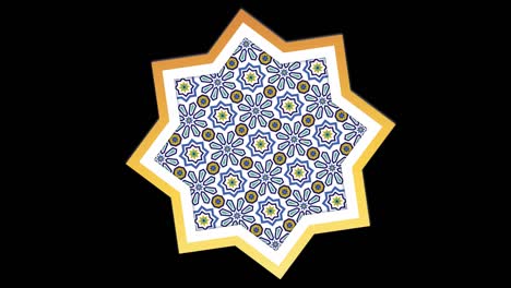 ramadan islamic background - 4k islamic ramadan - geometrical shapes - (loopable) - mosaic - star shape