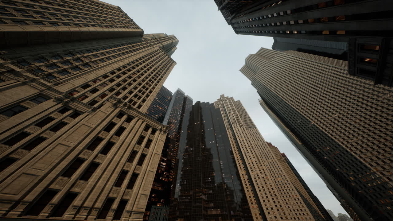 mirando hacia arriba en las torres de oficinas en calgary