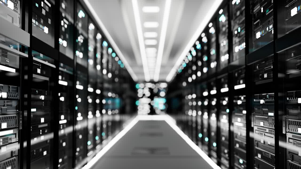 Modern Data Center Interior