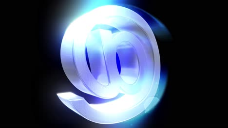 at sign symbol rotate email internet web social network e-mail digital loop 4k